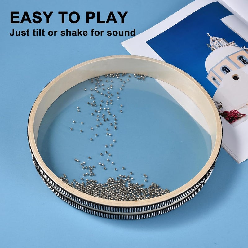 Mihey Wave Bead Ocean Drum, 8 Inch Sea Sound Drum Percussion Instruments for Sound Healing, Sound Therapy and Sound Bath - Image 4